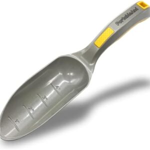 PortableAnd Garden Tools Hand Transplanter Trowel Rustproof Bent-Proof Heavy Duty One-Piece Cast-Aluminum Lightweight Engraved Depth Guide with Ergonomic Grip