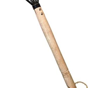 Garden Guru Hand Rake Cultivator Claw Soil Tiller – Military Grade Steel – Rust Resistant – 5 Tine Japanese Ninja Claw – Comfortable Wood Handle – Perfect Pulverized and Aerated Soil