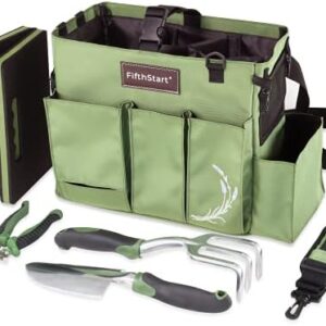 Garden Set Birthday Gifts for Mom. Wearable Garden Tool Set with Knee Pad & Garden Tools. Ideal Grandma Gifts & Mom Gifts. Gift Box Includes Garden Caddy, Tools & Kneeling Mat Birthday Gifts (Green)