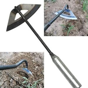 gardening hand tools hoe, durable all steel hardened hollow hoe, sharp garden pruner weeder, handheld hoe gardening tools hand shovel weeder for backyard, loosening soil, garden, farm planting.