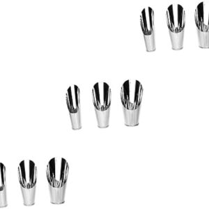 Yardwe 9 pcs Stainless Steel Shovel Cactus pots Plants for Outside Suit Succulent Plants Scoop Bonsai Soil Cup Garden Hand Tool Bonsai Cup Gardening Tools Bonsai Plant Helper Juicy