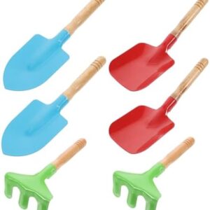 BESTOYARD 2 Sets Outdoor playset Tools Beach Toys Toys Wood Gardening for Yard Toys rake Garden Hand Gardening and rake Digging Toys Mini Sand Table