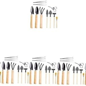 Happyyami 60 Pcs Planting Flower Arrangement Tool Mini Potted Tools Kit Mini Tool Bag Gardening Shovels Gardening Hand Tools Bonsai Kit Horticulture Supplies Child Wood Outdoor Small Shovel