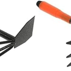 Yardwe 2pcs Gardening Tools Hand Tools Cultivator Steel Garden rake Small rake Hand Hoe Garden Tool Small Garden rake Flower kit Gardening Kit Stainless Steel Plastic Small Shovel