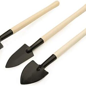 3 Pieces Small Gardening Hand Shovel Garden Trowel Transplanter Lightweight Comfortable Ergonomic Handle Gardening Tool Set Potted Plants Handle Garden Tool for Houseplant