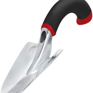 Radius Garden 10011 Ergonomic Aluminum Hand Trowel, Red