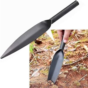 12-inch Garden Trowel Tool Willow Leaf-Shaped Hand Shovel Garden Spade High-Carbon Steel Material One-Piece Forged Heavy Duty Tools Transplanting Digging Planting Weeding, Gray