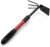 Tools Hoe Cultivator Hand Tiller for loosening Soil, Weeding and Digging – Rubber Ergo Grip Handle Rust Proof – Red