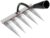 Ioxzaqo Iron Rake for Gardening and Weeding – Heavy Duty Garden Tool, Carbon Steel Hand Rake for Sturdy Dethatching, Heavy Duty Rake 5 Toothed Steel (Without Stick)