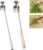 2023 New Weeding Artifact Uprooting Weeding Tool, Premium Manganese Steel Forged Weed Puller 4 Teeth Dual Purpose Weeder, Hand Weeder Tool for Gardening with Long Handle (Iron Handle+Wooden Handle)