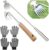 2pcs Gardening Weed Puller Tool,Hand Weeding Pulling Tool,Stainless Steel Long Handle Weeder Tool for Garde,Weed Remover Tool,Artifact Uprooting Weed Removal Tool for Weeding (3+6 Teeth)