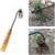 New Weeding Artifact – Uprooting Weeding Tool, Weed Puller – 4 Teeth Manganese Steel Forged Hand Weeder – Dual Purpose Hand Remover for Garden Yard Farm Weed Removal (Wooden Handle)