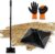 Garden Steel Tamper with 48 inch Steel Handle, 9″X9″ Heavy Duty Ground Steel Tamper with Gloves for Leveling Ground Installing pavers and Repairing Blacktop